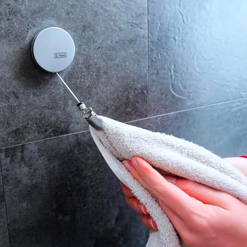 2X C-Hold ausziehbarer Handtuchhalter/Handtuchhaken | Der clevere und smarte Handtuchhalter selbstklebend Edelstahl, Chrom rostfrei chold Doppelpack 2X C-Hold ausziehbarer Handtuchhalter/Handtuchhaken | Der clevere und smarte Handtuchhalter selbstklebend Edelstahl, Chrom rostfrei chold Doppelpack von C-Hold