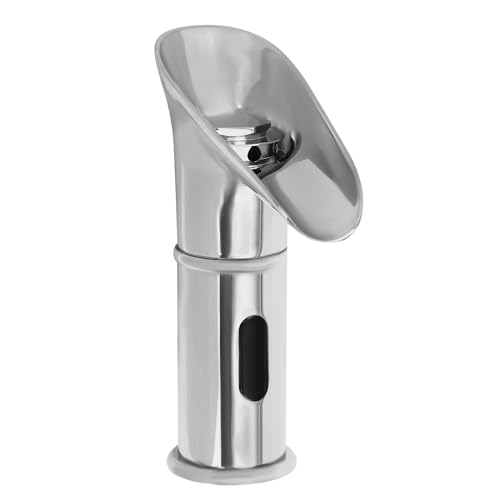 C-Juzarl Automatische Wasserhahn Bad mit Sensor, Induktion Badarmatur Berührungslos Wasserhahn Wasserfall-Waschbecken Touchless Tap für Küchen, Bäder (Silber) von C-Juzarl
