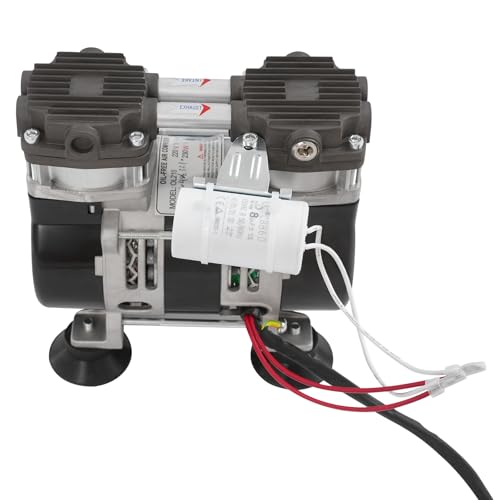 C-Juzarl Vakuumpumpe Labor 58L/min Vacuum Pumpe Ölfreie Kompressorpump 1400r/min, Laborpumpen Unterdruckpumpe mit verteiler-Manometer von C-Juzarl