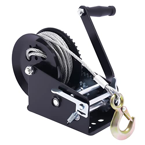Handseilwinde Seilwinde Handwinden Bergungswinde Bootswinde Handwinde Winde Seilwinde Greifzug Handseilzug Forstseilwinde(10m 500kg) von C-Juzarl