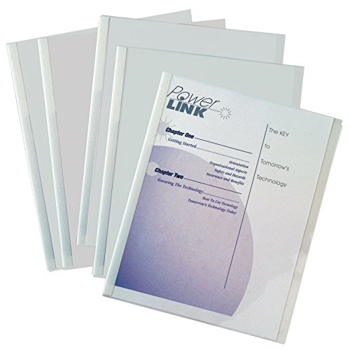 Vinyl Report Covers With Binding Bars 50/Pkg-Clear With White Binding von C-LINE