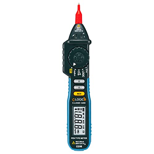 C-LOGIC 3200 Stift-Multimeter – Spannung und Strom AC/DC, Datenhaltefunktion, Autoabschaltung, Durchgangsprüfung und berührungslose Spannungserkennung (NCV) C-LOGIC 3200 Stift-Multimeter – Spannung und Strom AC/DC, Datenhaltefunktion, Autoabschaltung, Durchgangsprüfung und berührungslose Spannungserkennung (NCV) von C-LOGIC