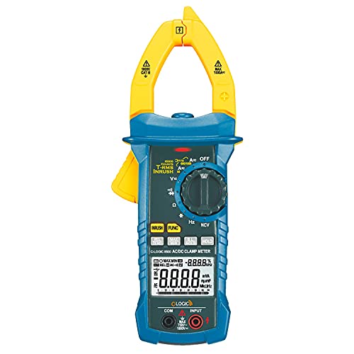 C-LOGIC 8500 Stromzange Professional TRMS Digital Strom AC/DC/Inrush 1000A Spannung AC 750V DC 1000V 6000 NCV Zählungen und Arbeitslicht Widerstand Kapazität Frequenz CAT IV von C-LOGIC
