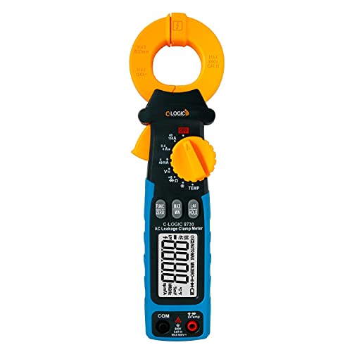 C-LOGIC 8730 Leckstromzange TRMS AC150A und Tiefpassfilter (LPF) AC/DC Spannung Widerstand Kapazität Temperaturbereich AUTO CAT. III 600V von C-LOGIC
