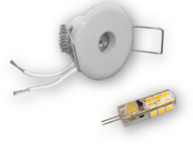 10er Set - 2W-140LM G4 LED Sternchen 40mm weiss (inkl. SCH-30W Trafo) von C-Light GmbH