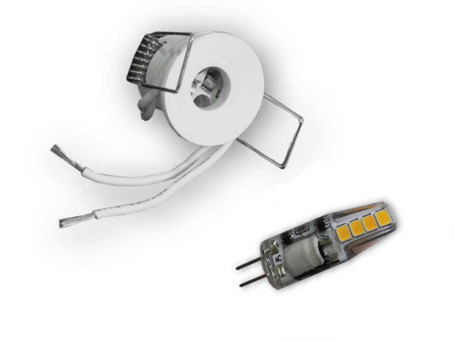 10er Set - 2W-ME G4 LED Sternchen 30mm weiss (inkl. SCH-30W Trafo) von C-Light GmbH