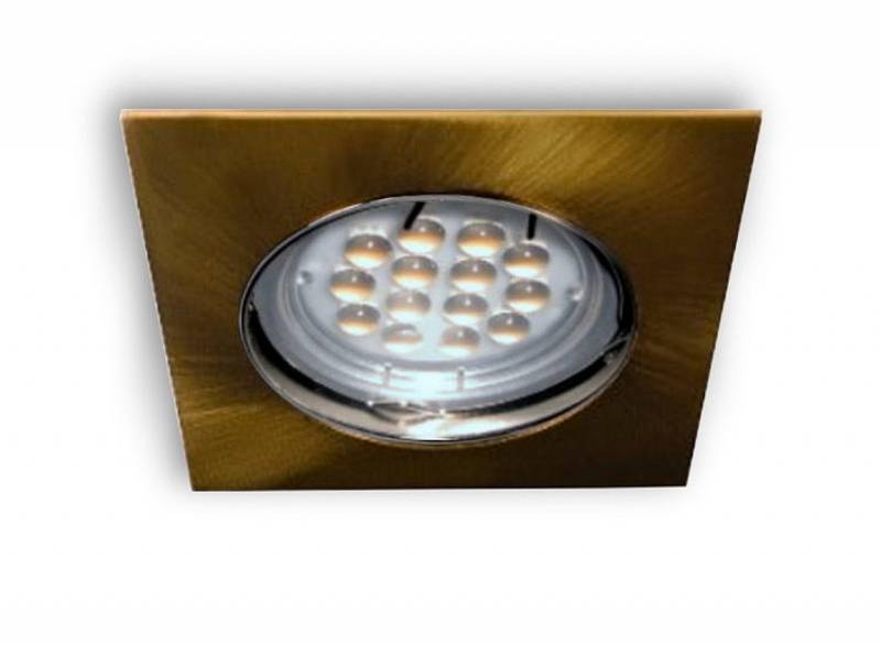 3er LED Square Set 3,5 W High Lumen 230 V / GU10 messing von C-Light GmbH