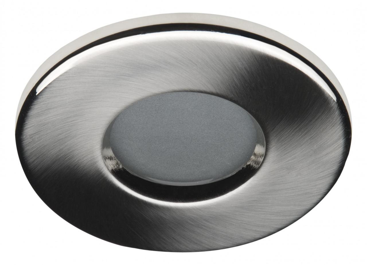 Dimmbarer LED Spot IP44 Rund alu gebürstet 230V GU10-Modul 5W warmweiss von C-Light GmbH