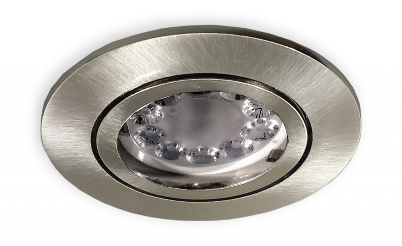 Dimmbarer LED Strahler 5W RGB + CCT GU10 230V - 68 mm Lochbohrung alu gebürstet von C-Light GmbH