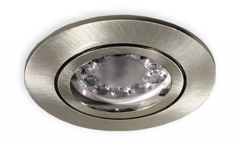 Dimmbarer LED Strahler 5W RGB + CCT GU10 230V - 68 mm Lochbohrung alu gebürstet von C-Light GmbH
