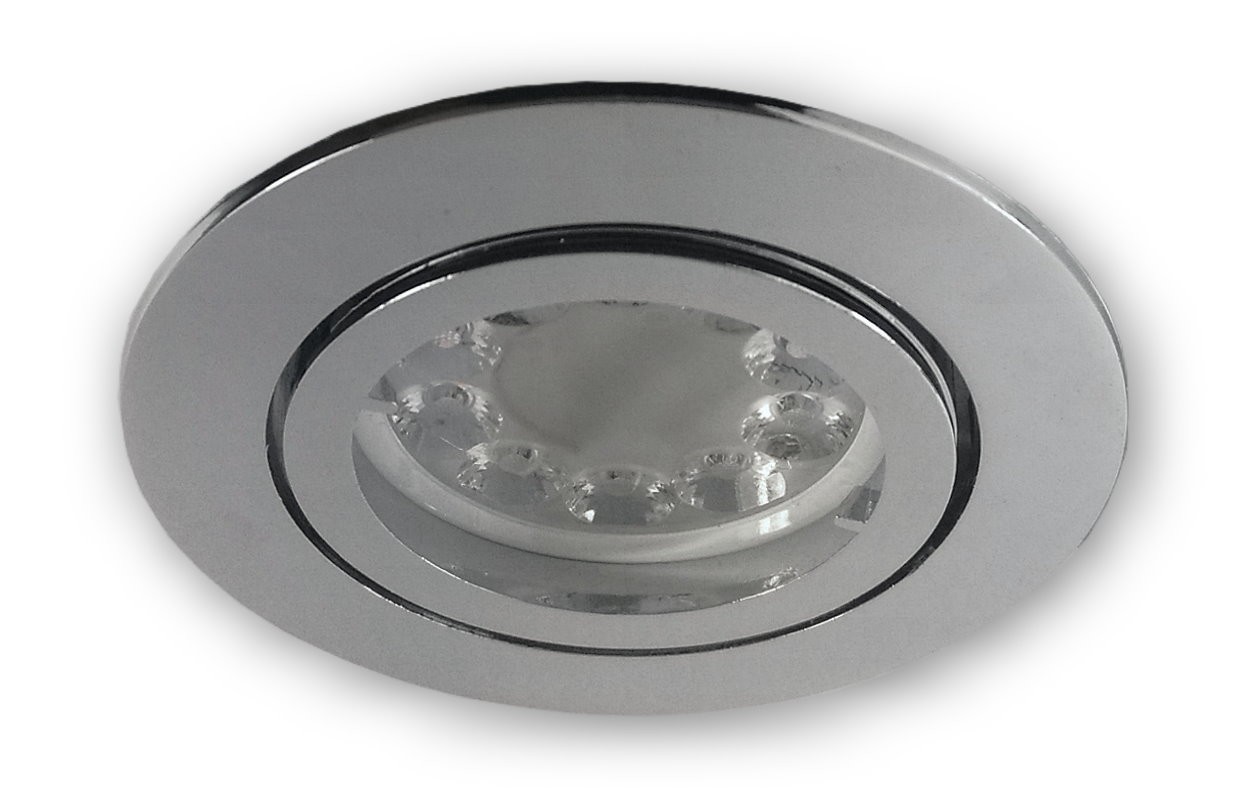 Dimmbarer LED Strahler 5W RGB + CCT GU10 230V - 68 mm Lochbohrung chrom glänzend von C-Light GmbH
