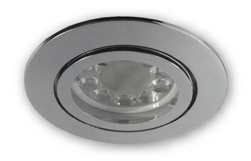 Dimmbarer LED Strahler 5W RGB + CCT GU10 230V - 68 mm Lochbohrung chrom glänzend von C-Light GmbH