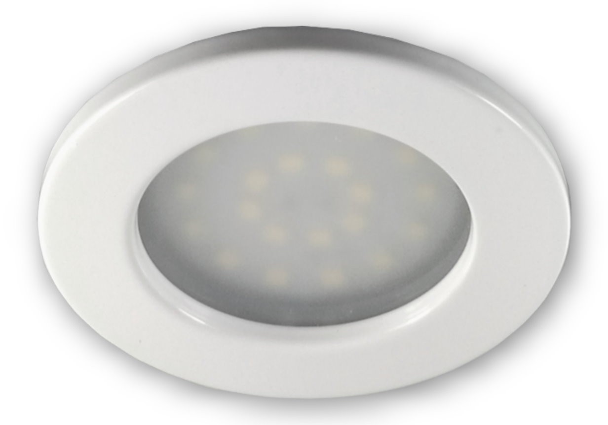 Flacher LED Einbaustrahler 230 V weiss 9252 - 2 W warmweiss Flacher LED Einbaustrahler 230 V weiss 9252 - 2 W warmweiss von C-Light GmbH