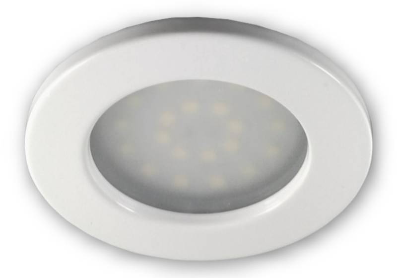 Flacher LED Einbaustrahler 230 V weiss 9252 - 2 W warmweiss von C-Light GmbH