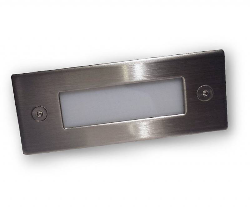 LED Edelstahl Leuchte 110 x 44 mm / 230 V - kaltweiss von C-Light GmbH