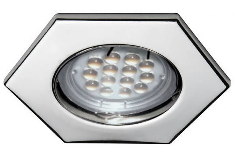 LED Spot Set 6-Eck chrom glänzend 12V - 3 x 3W HL warm weiß von C-Light GmbH