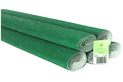 5 Rollen Krepppapier 140g Metallic Hellgrün von C R Cartotecnica Rossi