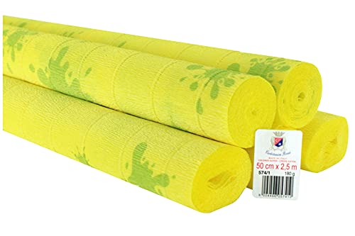 Crespata Papier, 180 g, bedruckt, Farbe grün, 5 Rollen von C R Cartotecnica Rossi