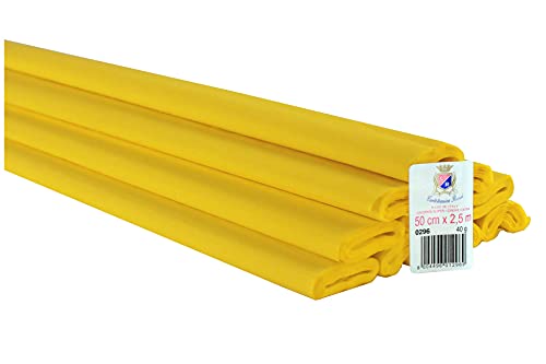 Crespata Papier, 40 g, einfarbig, Gelb, 10 Rollen von C R Cartotecnica Rossi