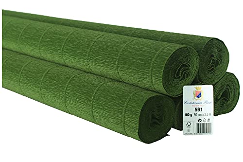 Crespata Papier, einfarbig, 180 g, 5 Rollen, Grün von C R Cartotecnica Rossi