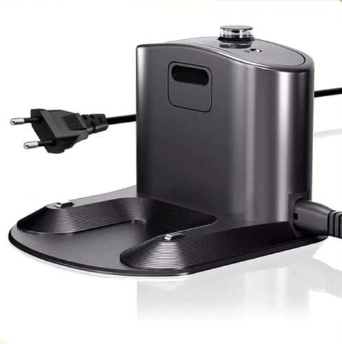 1 x schwarze Ladestation für Staubsaugerroboter, Ladestation für Irobot Roomba 500 600 700 800 900 E5 E6 I1 I3 I4 I6 I7 I8 für Irobot 4452367 (Netzkabel im Lieferumfang enthalten) von C-U
