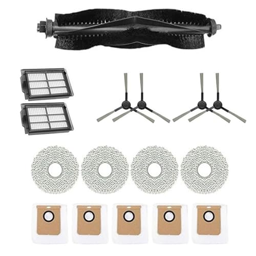 C-U Zubehör Set für Kärcher Saugroboter RCV 5 Plus, enthält 1 Hauptbürste, 4 Wischtuch, 5 Staubsaugerbeutel, 4 Seitenbesen und 2 Filter von C-U