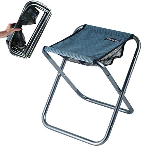 C Hello Cloud Camping Klapphocker, Mini Outdoor Zusammenklappbare Slacker Stühle Sitz Tragbar Leichter Klapphocker zum Angeln Camp Reisen Wandern Beach Garden BBQ mit Tragetasche in 3 Größen (groß) von C hello cloud