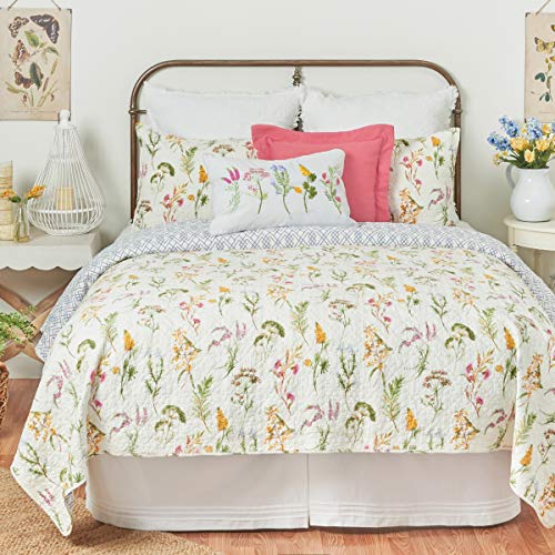 C&F Home Genevieve Floral Twin Cotton Quilt Set Reversible Machine Washable Bedding Spring Floral Flower Garden Twin 2 Piece Set White C&F Home Genevieve Floral Twin Cotton Quilt Set Reversible Machine Washable Bedding Spring Floral Flower Garden Twin 2 Piece Set White von C&F Home