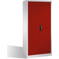 C+P Akten-Garderobenschrank Acurado mit Drehtüren, H1950xB930xT400mm Front Rubinrot Korpus Lichtgrau von C + P Möbelsysteme