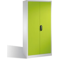 C+P Akten-Garderobenschrank Acurado mit Drehtüren, H1950xB930xT400mm Front Viridingrün Korpus Lichtgrau von C + P Möbelsysteme