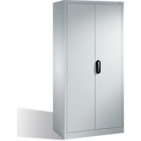 C+P Akten-Garderobenschrank Acurado mit Drehtüren, H1950xB930xT500mm Weißaluminium von C + P Möbelsysteme