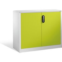 C+P Akten-Sideboard Acurado mit Drehtüren, 2 Ordnerhöhen, H1000xB1200xT400mm Front Viridingrün Korpus Lichtgrau von C + P Möbelsysteme