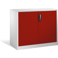 C+P Akten-Sideboard Acurado mit Drehtüren, 2 Ordnerhöhen, H1000xB1200xT500mm Front Rubinrot Korpus Lichtgrau von C + P Möbelsysteme