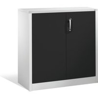 C+P Akten-Sideboard Acurado mit Drehtüren, 2 Ordnerhöhen, H1000xB930xT400mm Front Schwarzgrau Korpus Lichtgrau von C + P Möbelsysteme