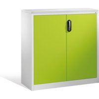 C+P Akten-Sideboard Acurado mit Drehtüren, 3 Ordnerhöhen, H1200xB1200xT400mm Front Viridingrün Korpus Lichtgrau von C + P Möbelsysteme