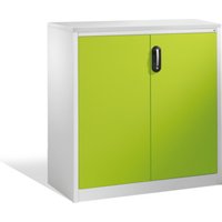 C+P Akten-Sideboard Acurado mit Drehtüren, 3 Ordnerhöhen, H1200xB1200xT500mm Front Viridingrün Korpus Lichtgrau von C + P Möbelsysteme