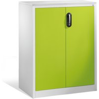 C+P Akten-Sideboard Acurado mit Drehtüren, 3 Ordnerhöhen, H1200xB930xT500mm Front Viridingrün Korpus Lichtgrau von C + P Möbelsysteme