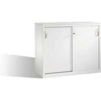 C+P Akten-Sideboard Acurado mit Schiebetüren, 2 Ordnerhöhen, H1000xB1200xT500mm Front Lichtgrau Korpus Lichtgrau von C + P Möbelsysteme