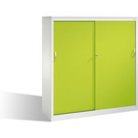 C+P Akten-Sideboard Acurado mit Schiebetüren, 2 x 4 Ordnerhöhen, H1600xB1600xT500mm Front Viridingrün Korpus Lichtgrau C+P Akten-Sideboard Acurado mit Schiebetüren, 2 x 4 Ordnerhöhen, H1600xB1600xT500mm Front Viridingrün Korpus Lichtgrau von C + P Möbelsysteme