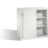 C+P Akten-Sideboard Acurado mit Schiebetüren, 3 Ordnerhöhen, H1200xB1200xT500mm Front Lichtgrau Korpus Lichtgrau von C + P Möbelsysteme