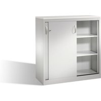 C+P Akten-Sideboard Acurado mit Schiebetüren, 3 Ordnerhöhen, H1200xB1200xT500mm Weißaluminium von C + P Möbelsysteme