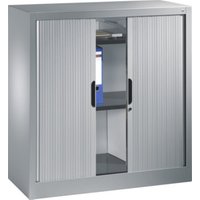 C+P Akten-Sideboard Omnispace mit Rollladen, 2 Ordnerhöhen, H1030xB1000xT420mm Weißaluminium von C + P Möbelsysteme