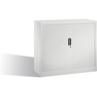 C+P Akten-Sideboard Omnispace mit Rollladen, 2 Ordnerhöhen, H1030xB1200xT420mm Front Lichtgrau Korpus Lichtgrau von C + P Möbelsysteme