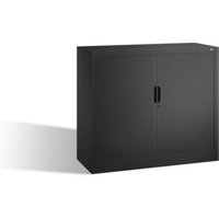 C+P Akten-Sideboard Omnispace mit Rollladen, 2 Ordnerhöhen, H1030xB1200xT420mm Schwarzgrau von C + P Möbelsysteme