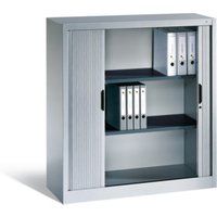 C+P Akten-Sideboard Omnispace mit Rollladen, 3 Ordnerhöhen, H1230xB1200xT420mm Front Lichtgrau Korpus Lichtgrau von C + P Möbelsysteme