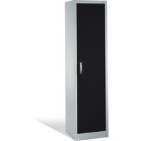 C+P Aktenschrank Acurado mit Drehtür, 5 Ordnerhöhen, H1950xB500xT400mm Front Schwarzgrau Korpus Lichtgrau von C + P Möbelsysteme