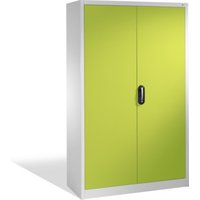 C+P Aktenschrank Acurado mit Drehtüren, 5 Ordnerhöhen, H1950xB1200xT400mm Front Viridingrün Korpus Lichtgrau von C + P Möbelsysteme