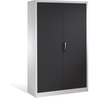 C+P Aktenschrank Acurado mit Drehtüren, 5 Ordnerhöhen, H1950xB1200xT500mm Front Schwarzgrau Korpus Lichtgrau von C + P Möbelsysteme