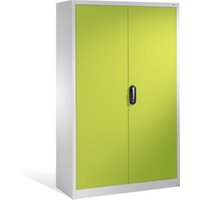 C+P Aktenschrank Acurado mit Drehtüren, 5 Ordnerhöhen, H1950xB1200xT500mm Front Viridingrün Korpus Lichtgrau von C + P Möbelsysteme