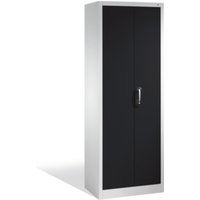 C+P Aktenschrank Acurado mit Drehtüren, 5 Ordnerhöhen, H1950xB700xT400mm Front Schwarzgrau Korpus Lichtgrau von C + P Möbelsysteme